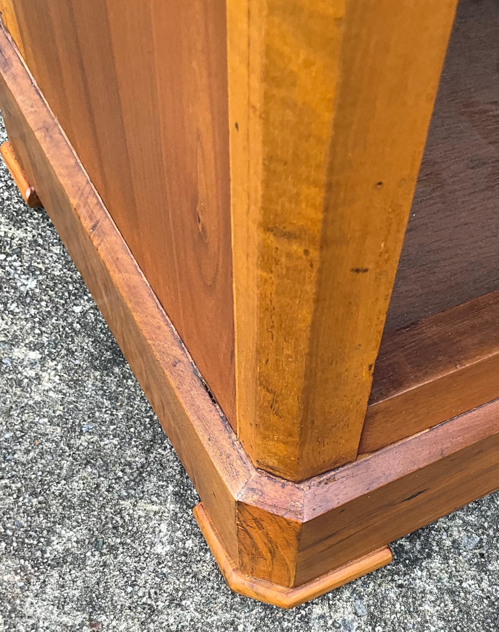 Louis Philippe Style Bedside Table In Burl Walnut Late 19th Century 10