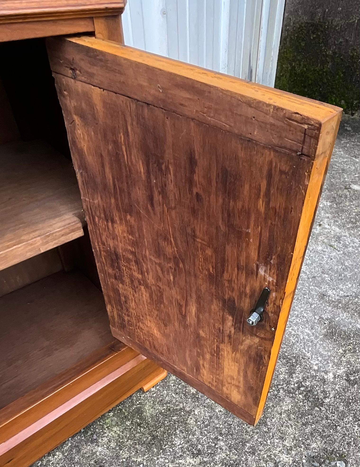 Louis Philippe Style Bedside Table In Burl Walnut Late 19th Century 5