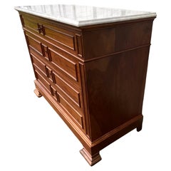 Louis-philippe Style Chest Of Drawers In Solid Walnut, 19th Century