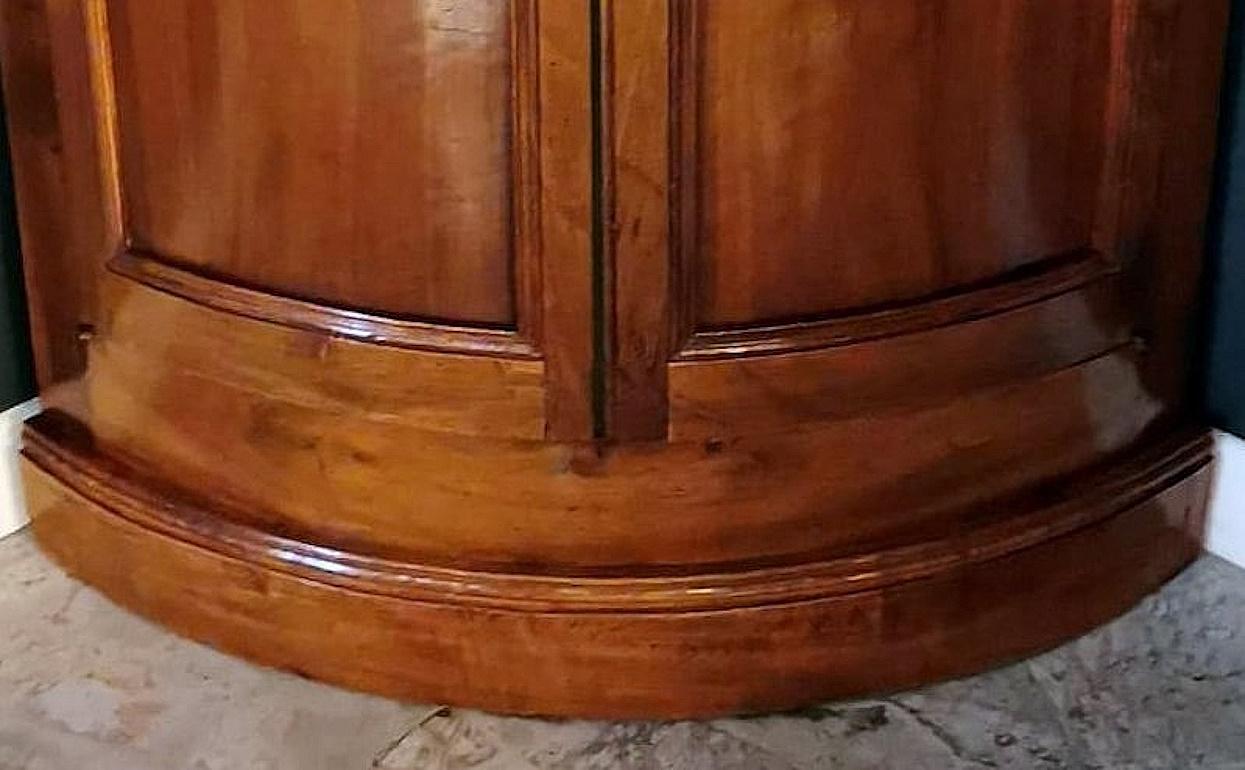 Louis Philippe Style French Corner Cabinet With Black Marble Top For Sale 8