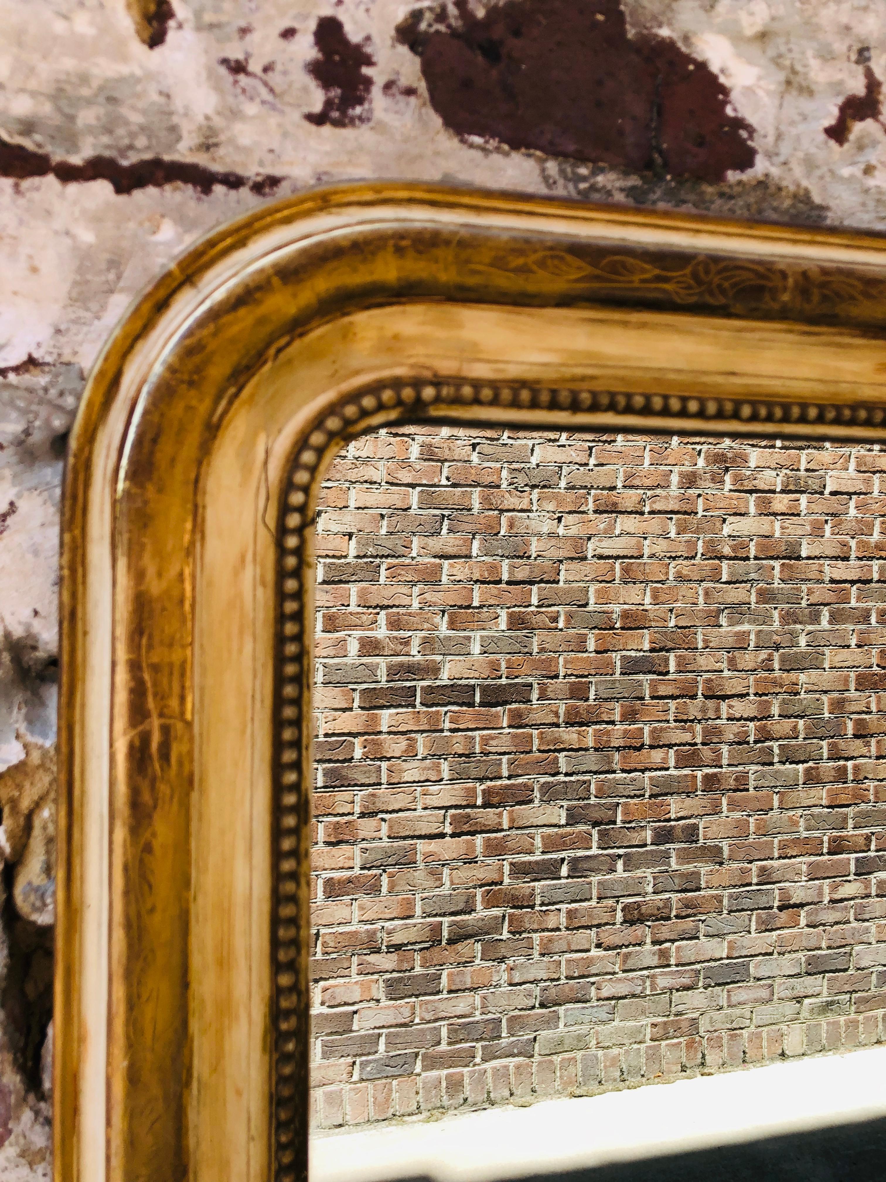 Louis Philippe style French wall mirror.