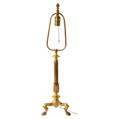 Louis Philippe Style Gilded Brass Column Lamp