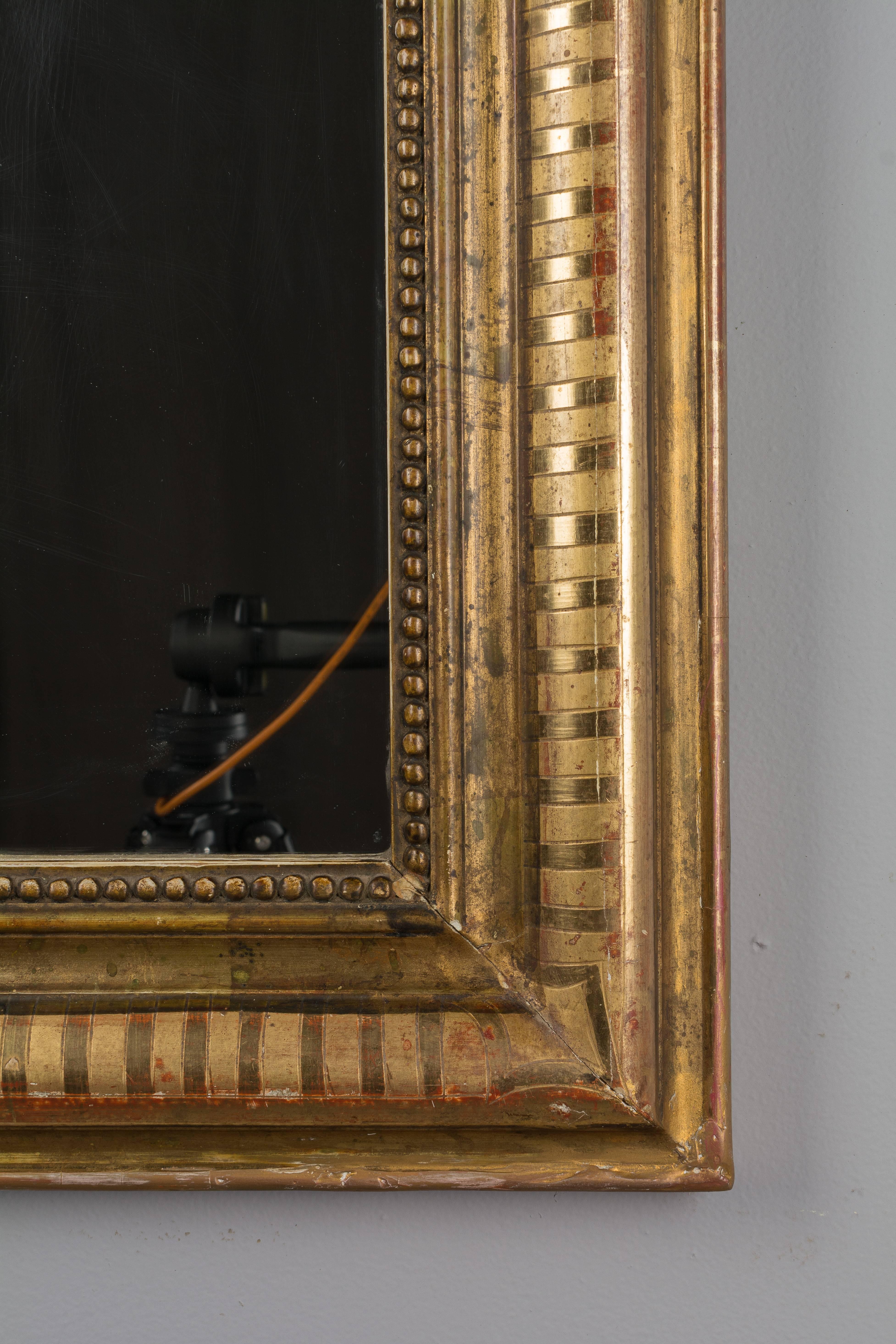 Louis Philippe Style Gilded Mirror In Good Condition In Winter Park, FL