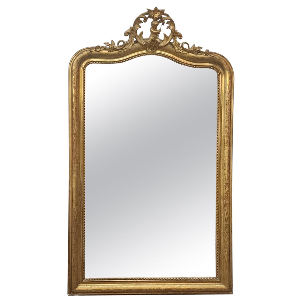 Specchio dorato in stile Louis Philippe