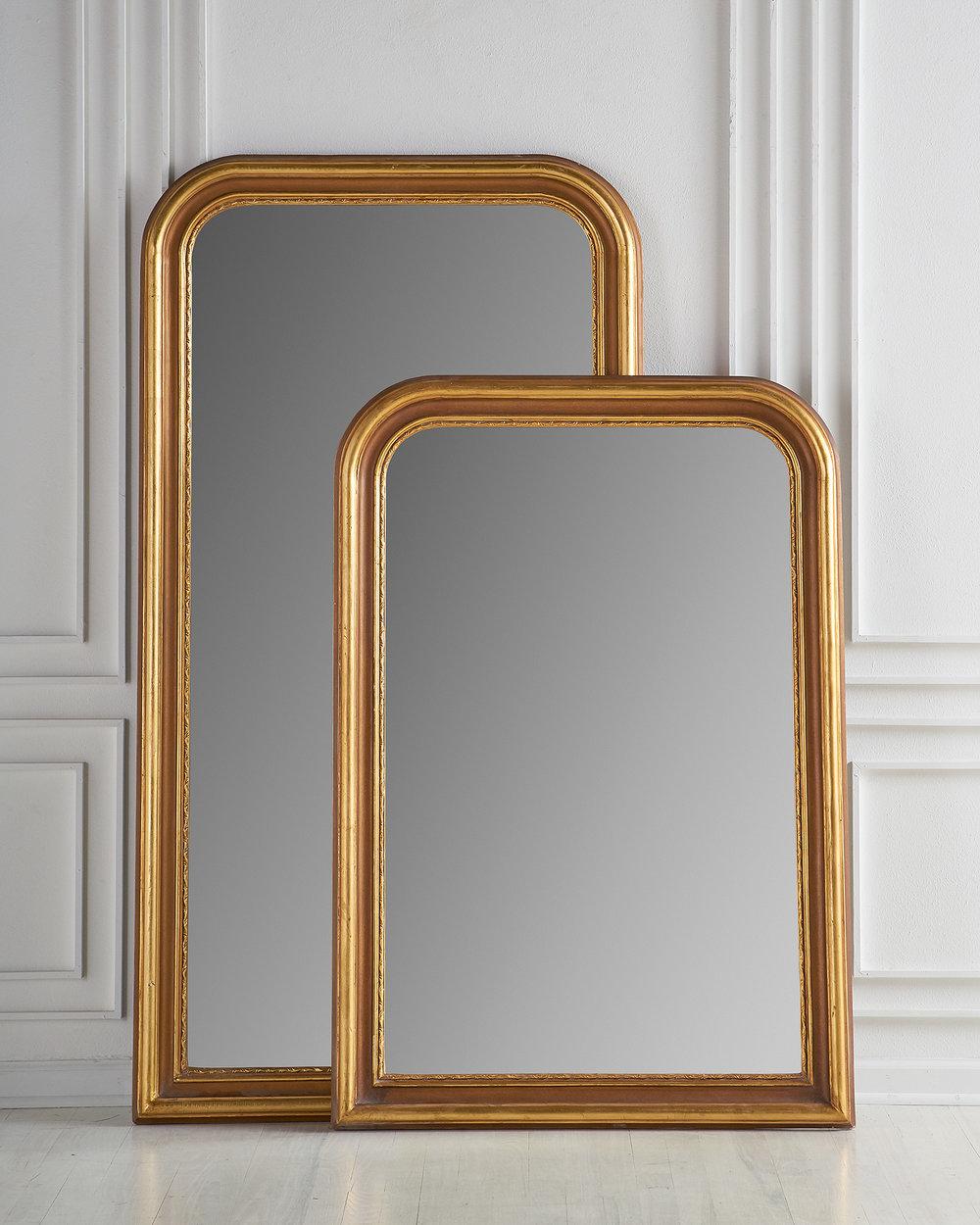 Contemporary Louis Philippe Style Gold Mirror, Grande