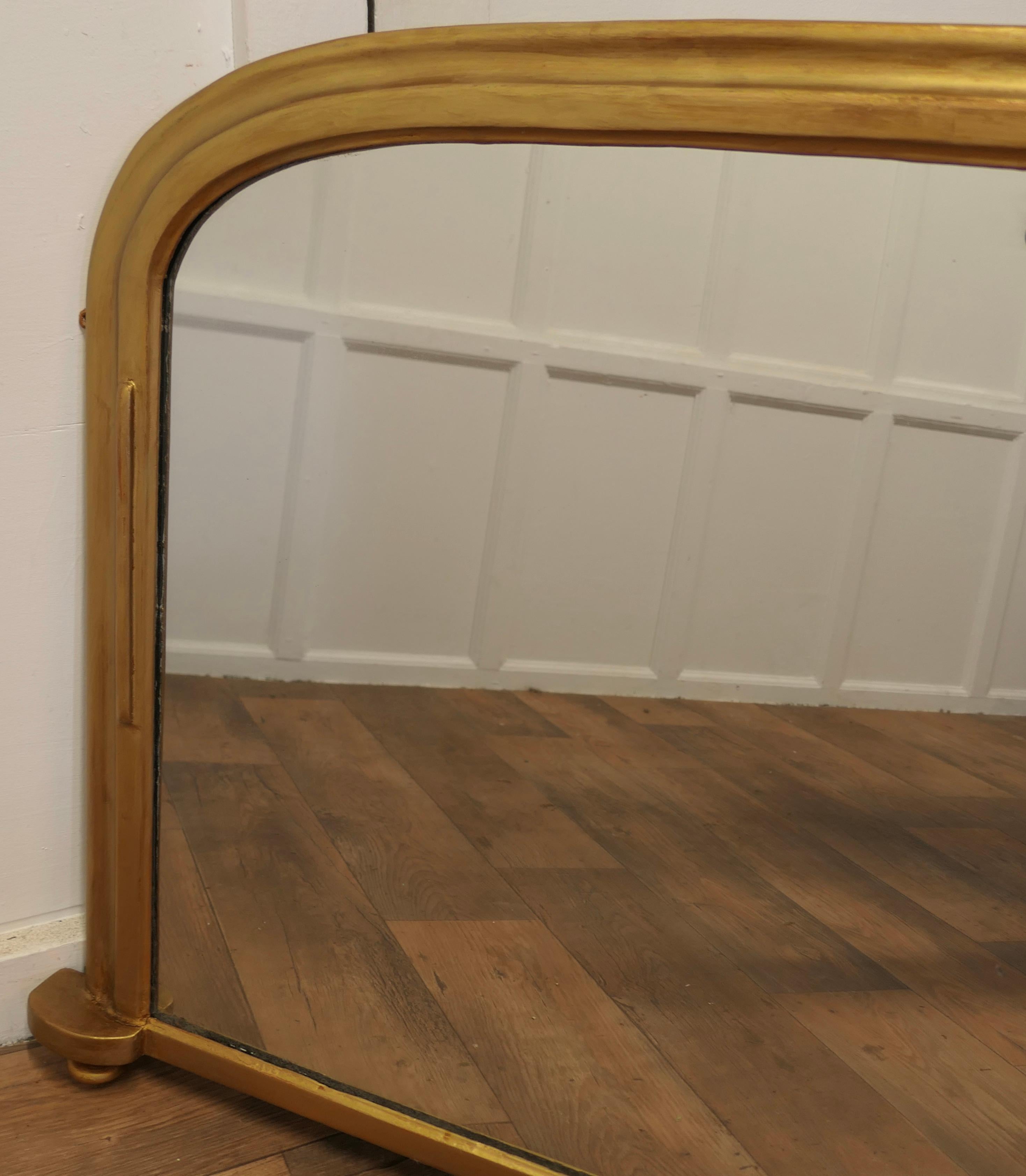 large gold mantle mirror