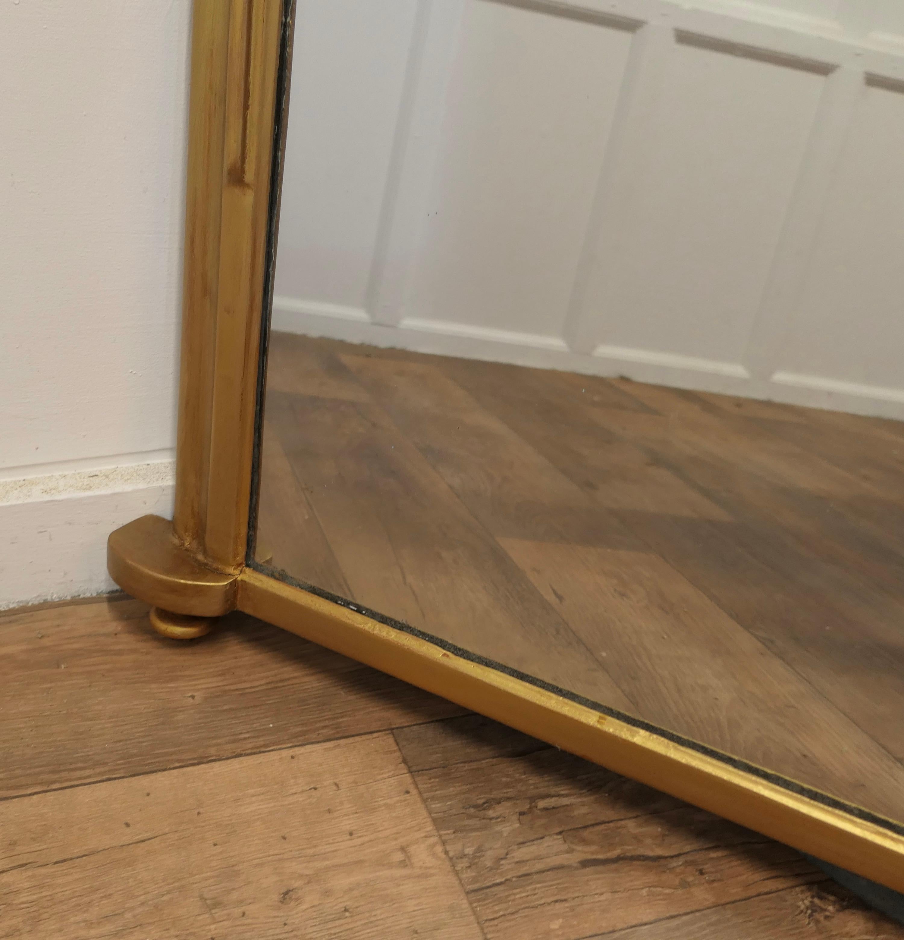 Louis Philippe Style Gold Over-Mantle Mirror    In Good Condition For Sale In Chillerton, Isle of Wight
