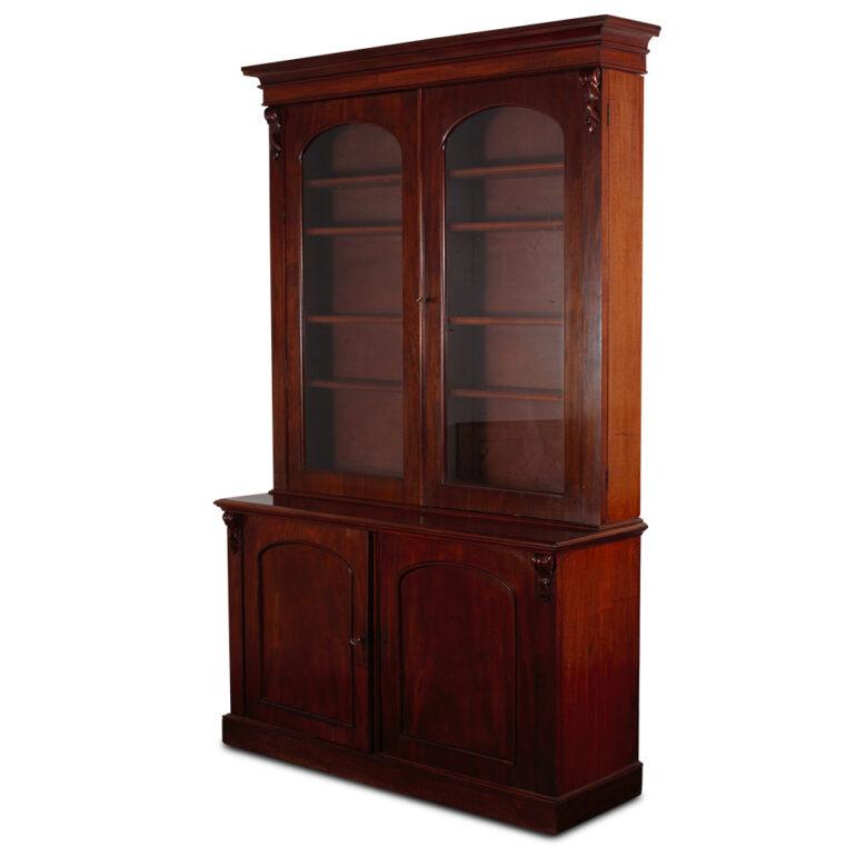 Beautiful flame mahogany bookcase from France.