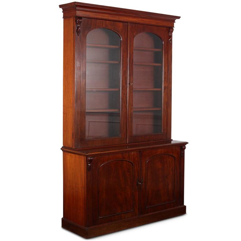 French Louis Philippe Style Mahogany Bookcase For Sale