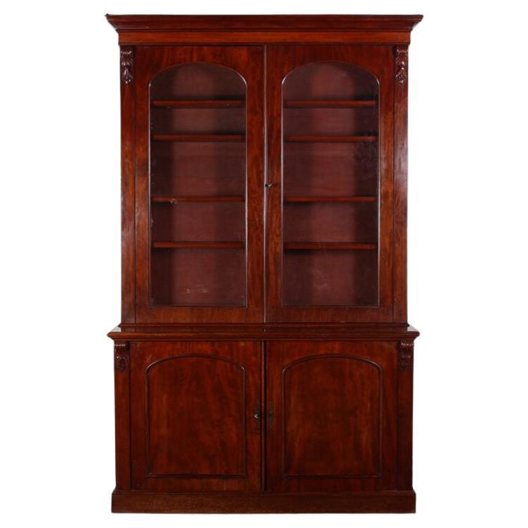 Louis Philippe Style Mahogany Bookcase For Sale