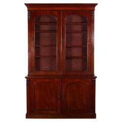 Antique Louis Philippe Style Mahogany Bookcase