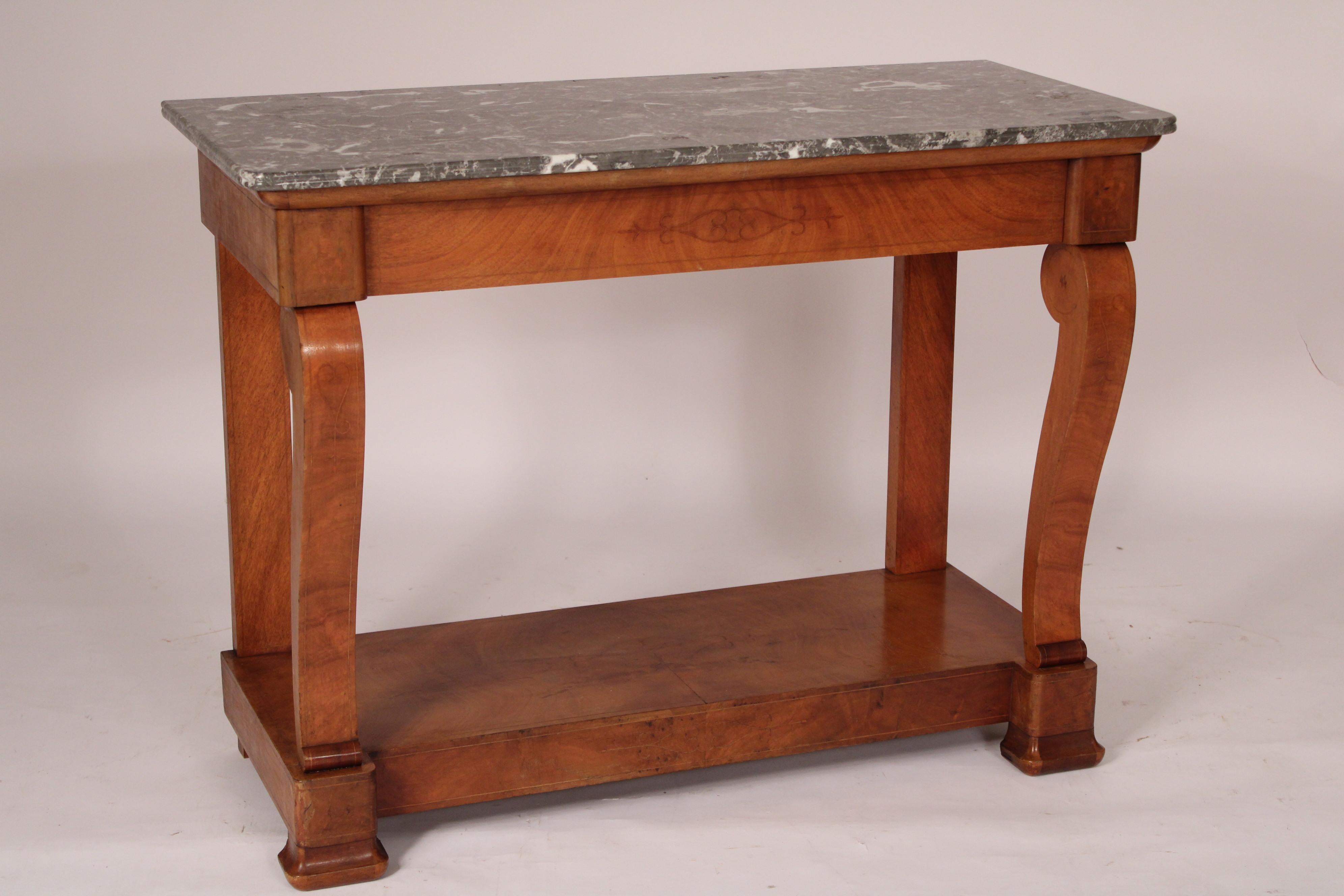Louis Philippe Style Mahogany Console Table In Good Condition In Laguna Beach, CA