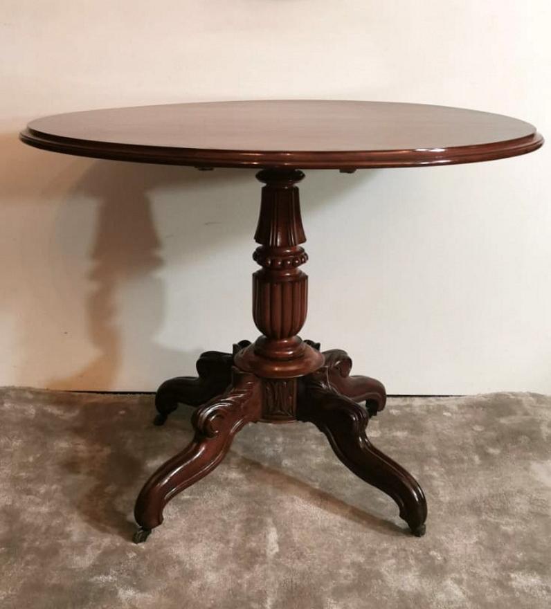 French Louis Philippe Wood Sail Table Made in France For Sale