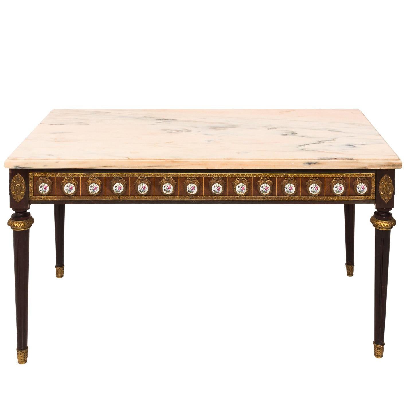 Louis Philippe Style Marble-Top Table For Sale