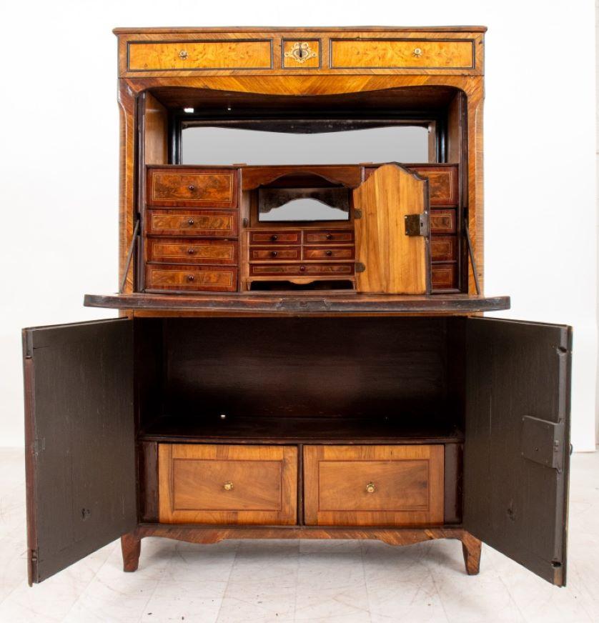 Louis Philippe Style Marquetry Secretaire, 19th Century For Sale 2