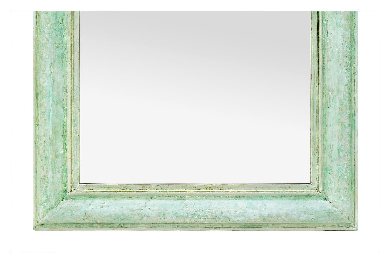 Louis Philippe Louis-Philippe Style Mirror, Green Colors, circa 1925 For Sale