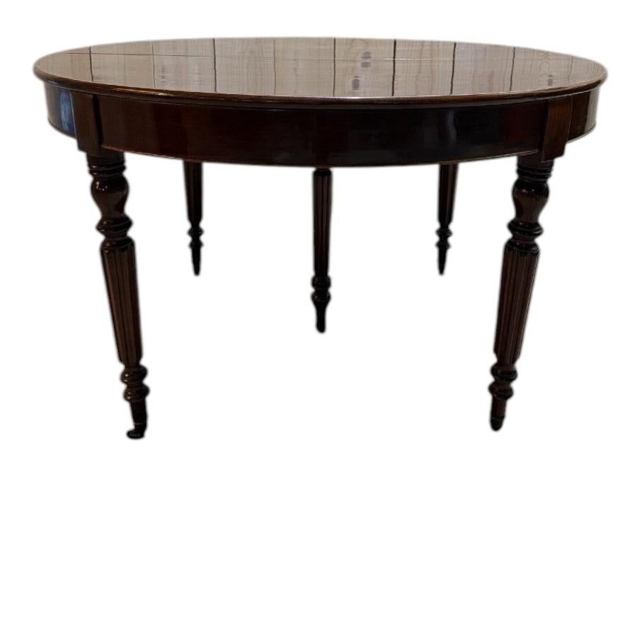 Louis Philippe Style Oval Mahogany Dining Table, 20th Century