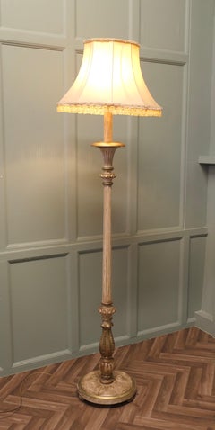 Estilo Louis Philippe Pintado y Dorado  Lámpara de pie, Lámpara estándar