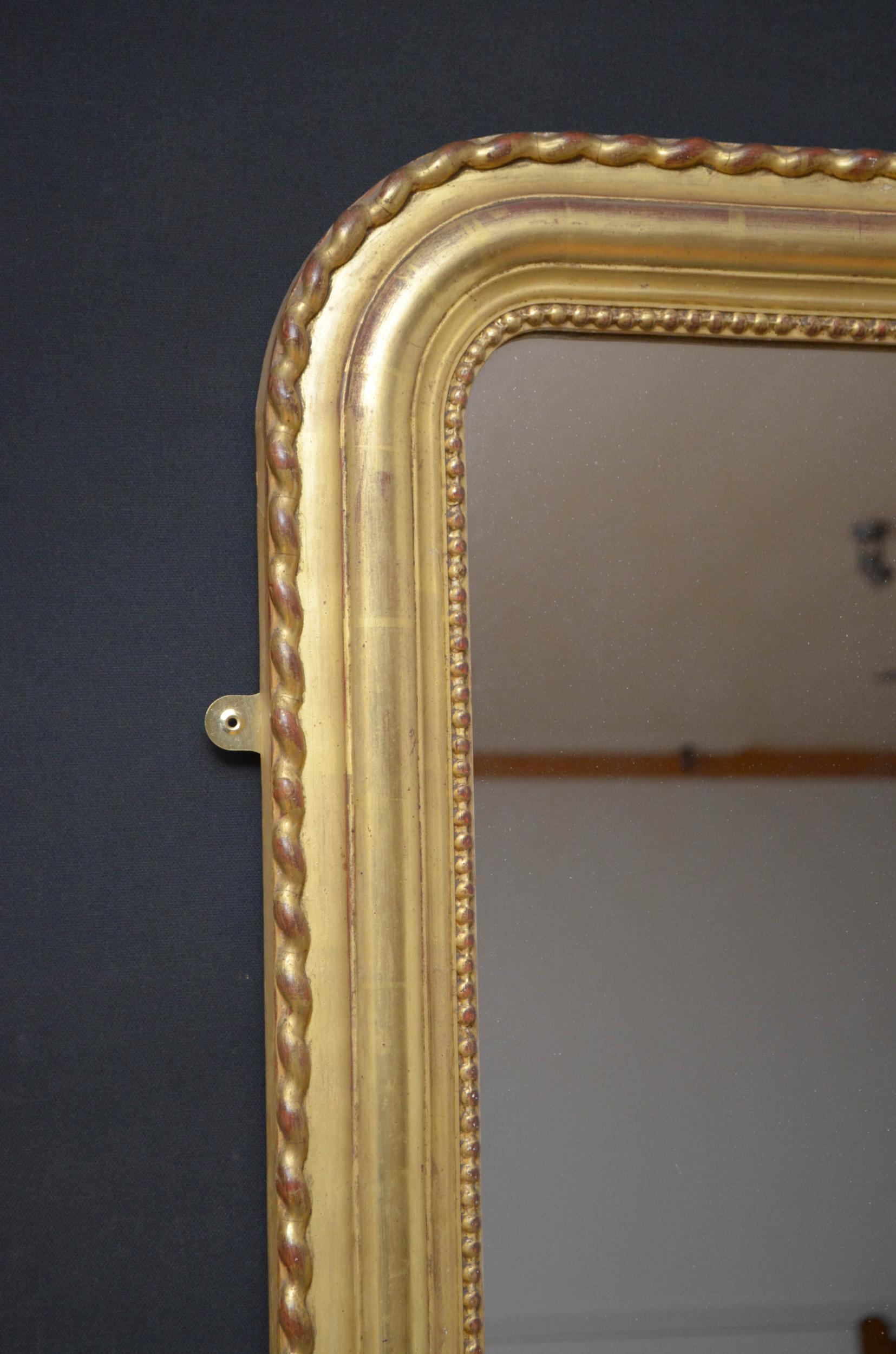 Louis Philippe Style Pier Mirror In Good Condition For Sale In Whaley Bridge, GB