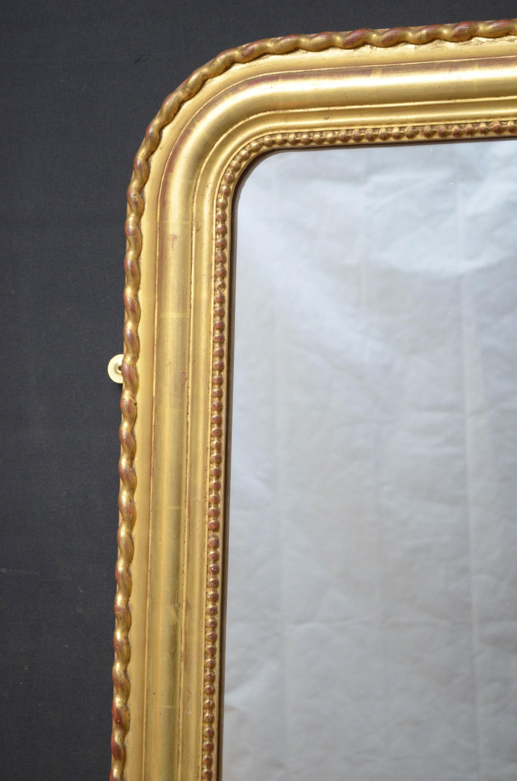 XIXe siècle Miroir de pilier de style Louis Philippe en vente