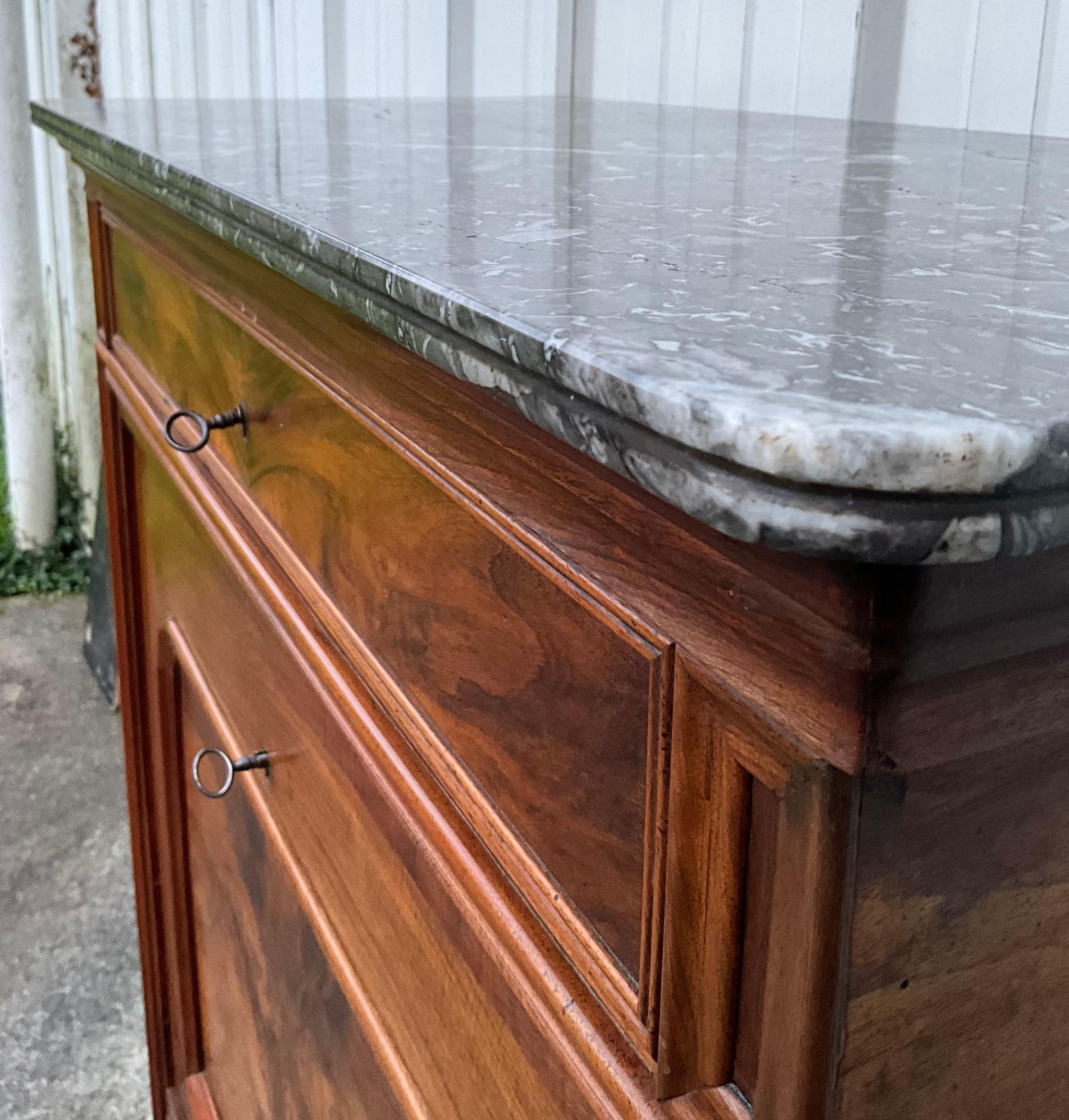 Louis-philippe Style Secretary In Burl Walnut – Late 19th Century For Sale 14
