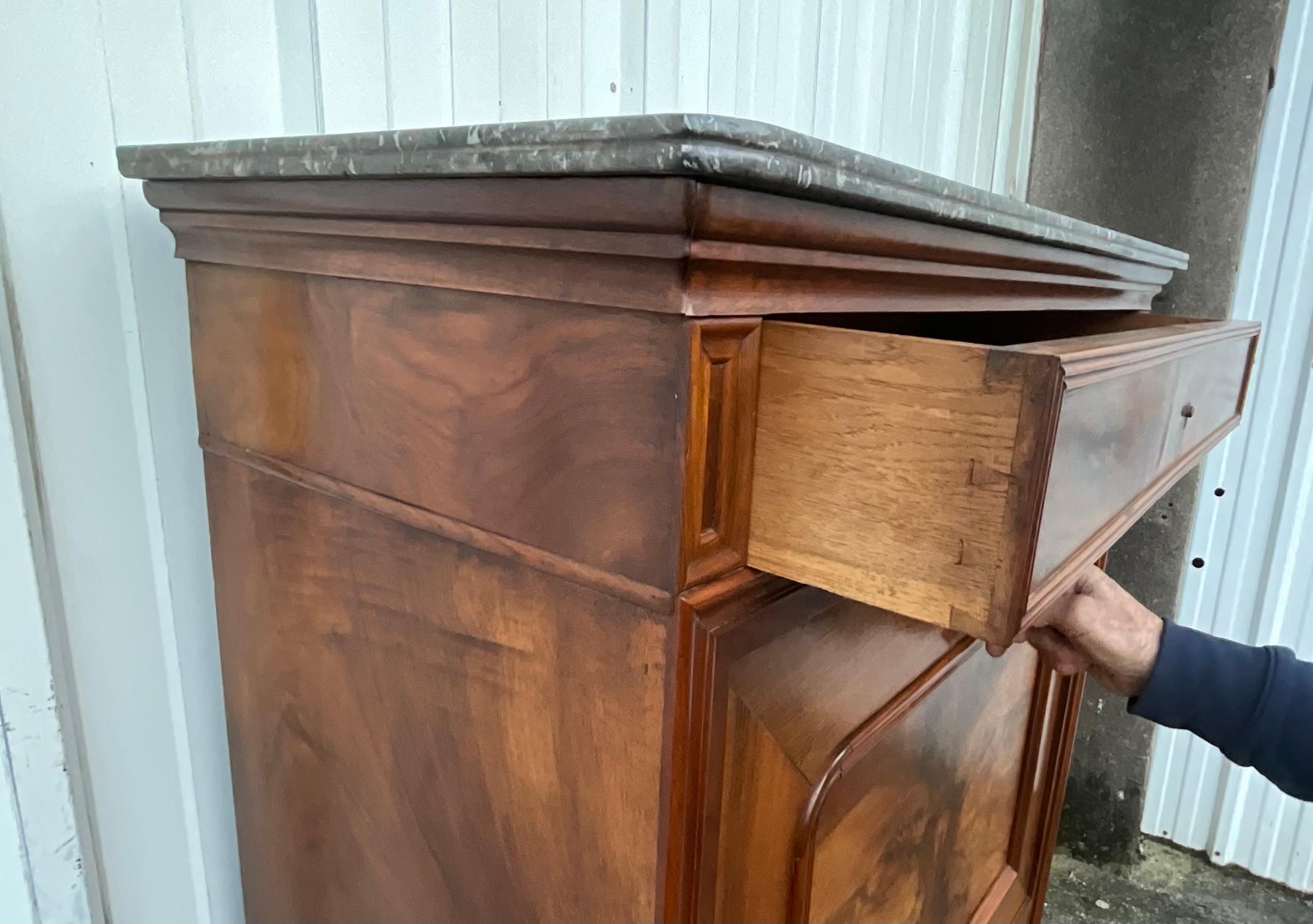 Louis Philippe Louis-philippe Style Secretary In Burl Walnut – Late 19th Century For Sale