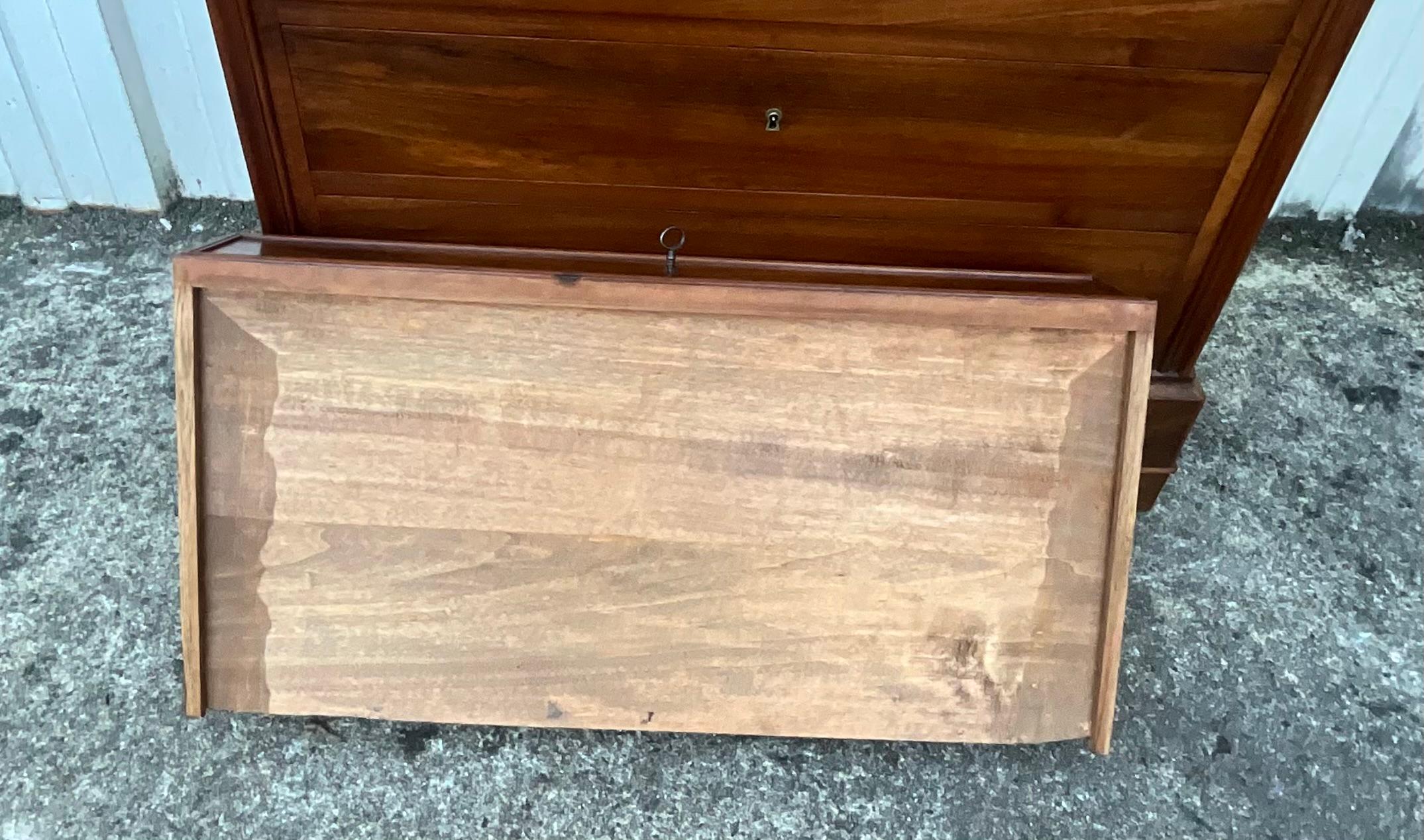 Louis-philippe Style Secretary In Burl Walnut – Late 19th Century In Good Condition For Sale In SAINT-CLÉMENT-DE-LA-PLACE, FR