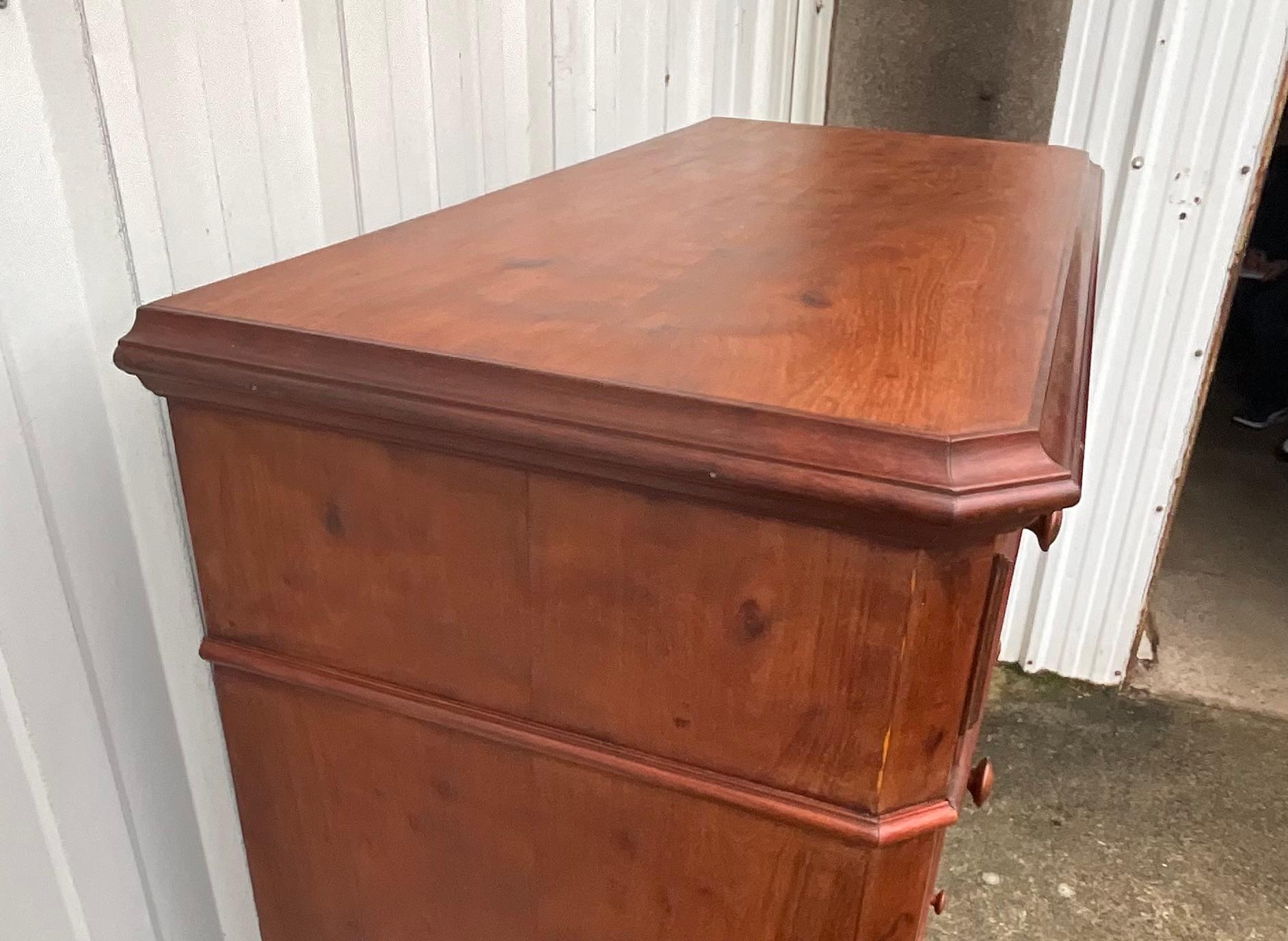Louis Philippe Style Speckled Mahogany Weekly Chest, Late 19th Century 7