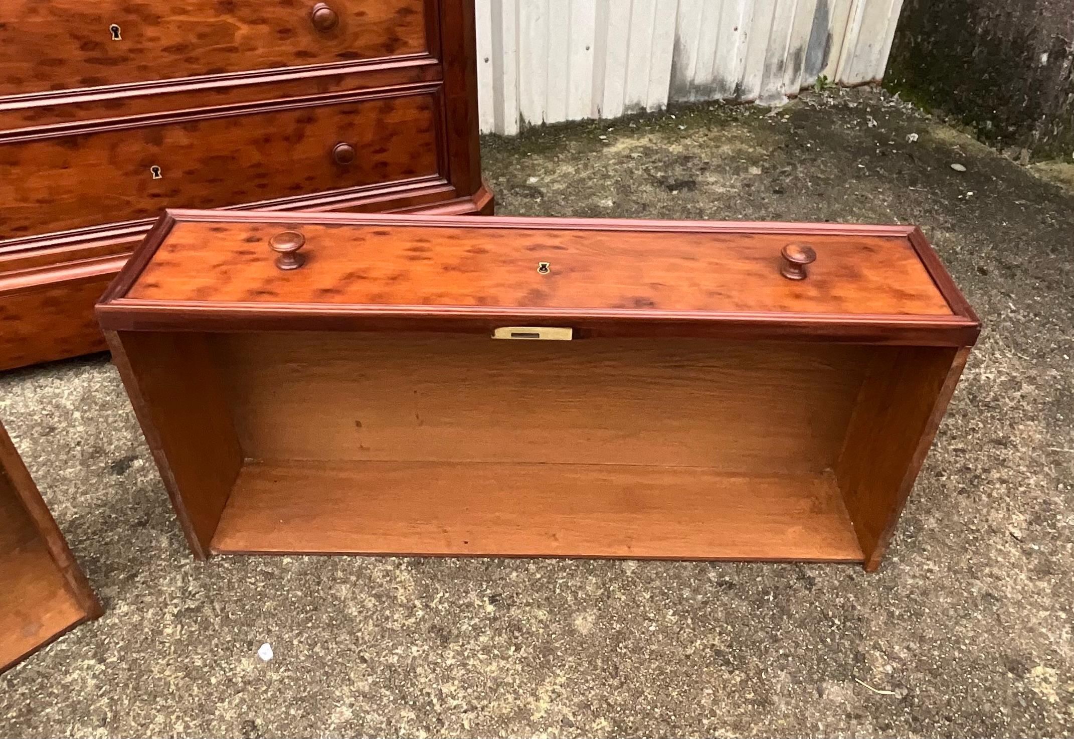Louis Philippe Style Speckled Mahogany Weekly Chest, Late 19th Century 12