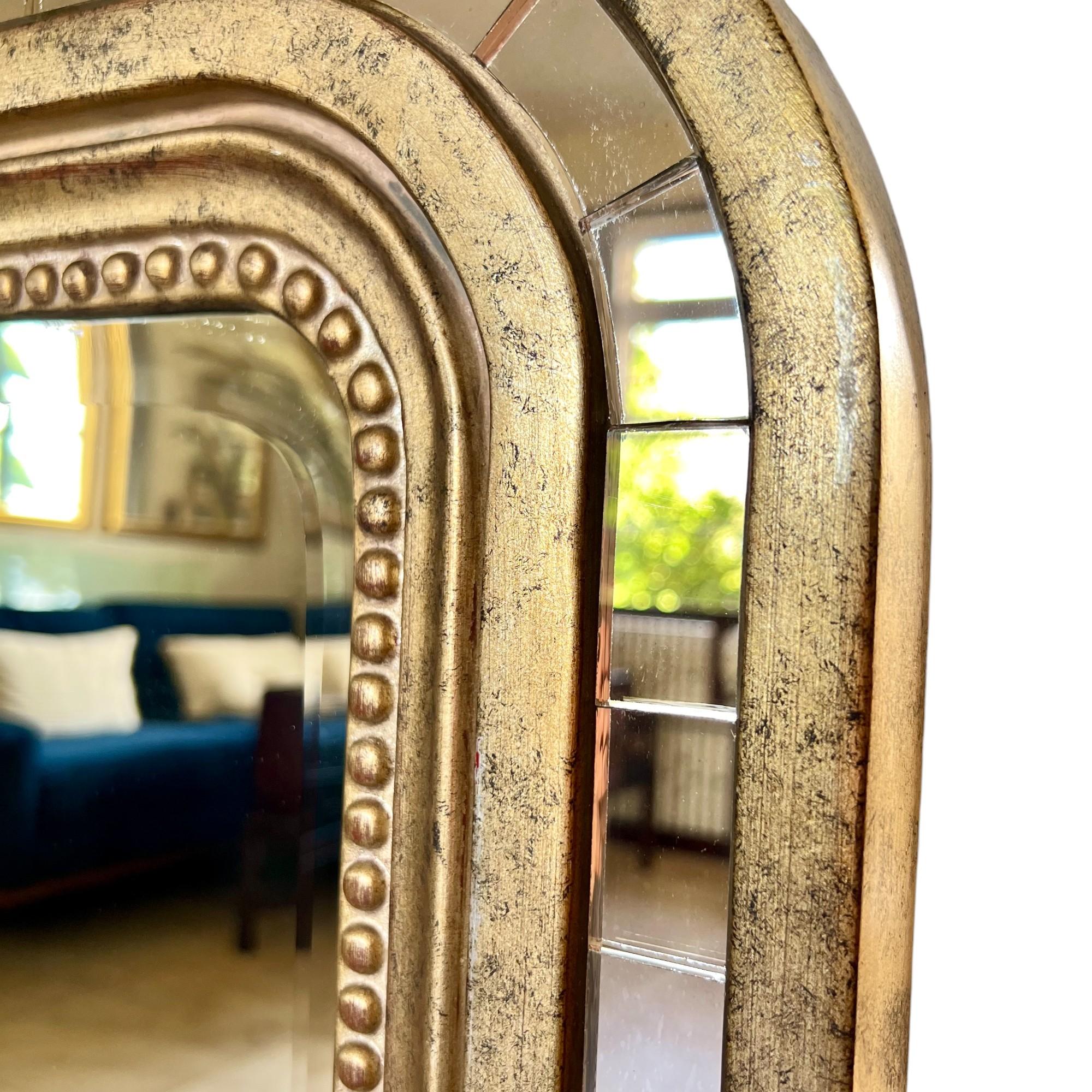Louis Philippe Style Tiled Gold Mirror 1