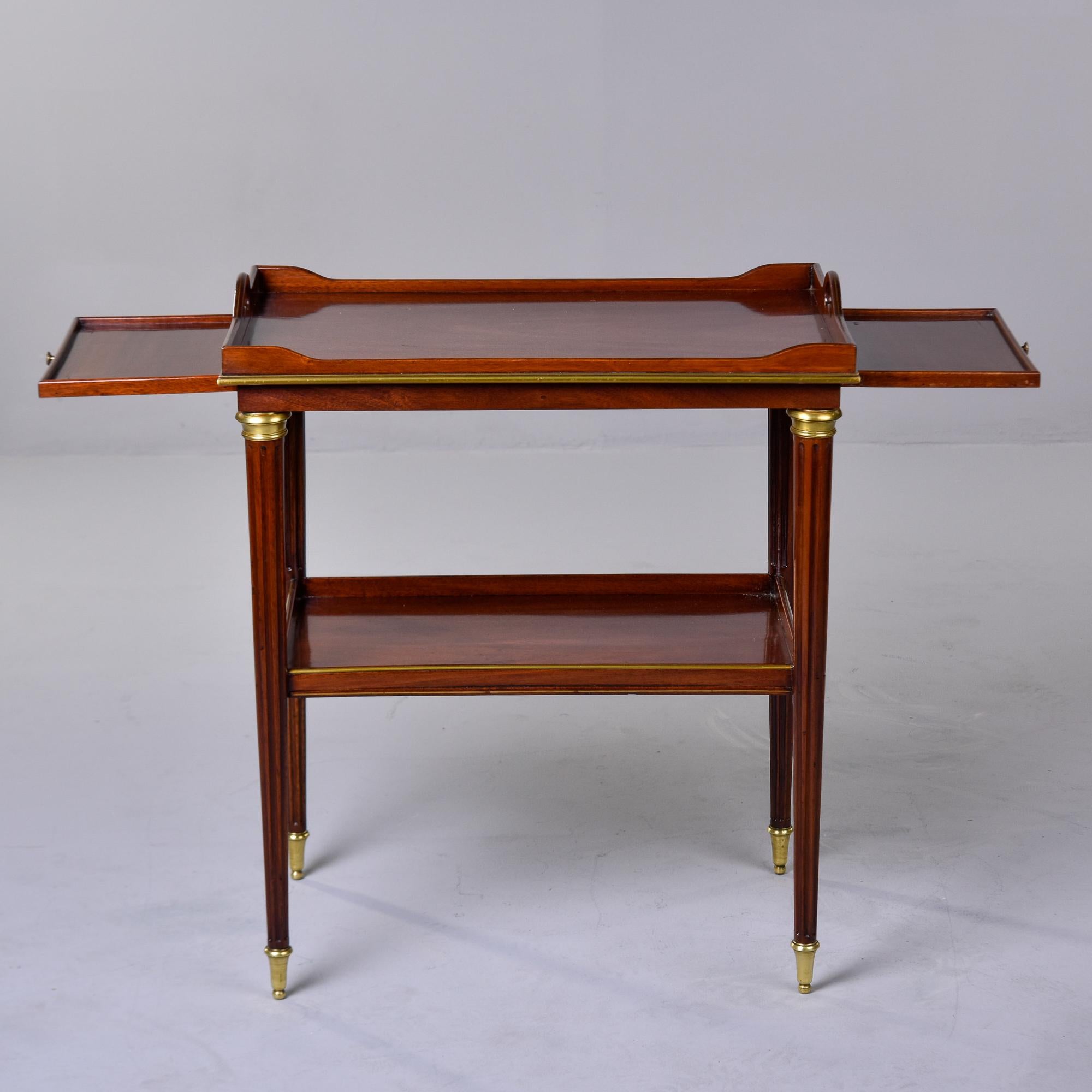 Louis-Philippe-Stil Tablett-Tisch aus Mahagoni mit Messingbeschlägen im Angebot 5