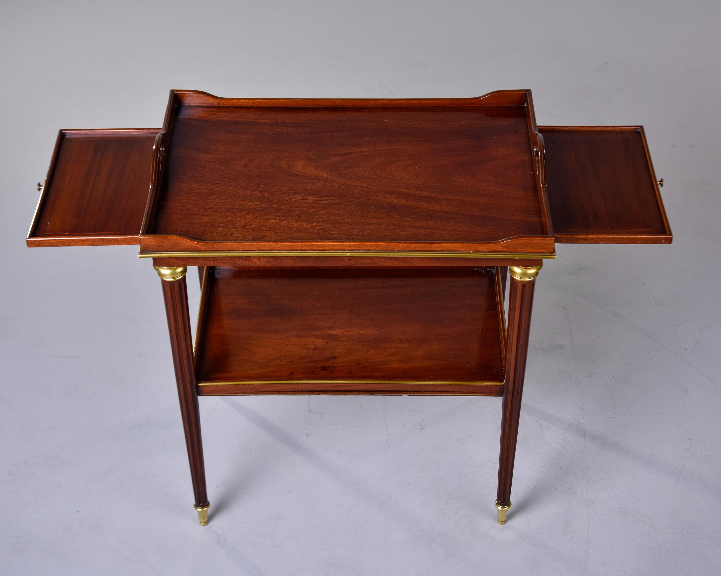 Louis Philippe Style Tray Top Mahogany Table with Brass Fittings For Sale 6