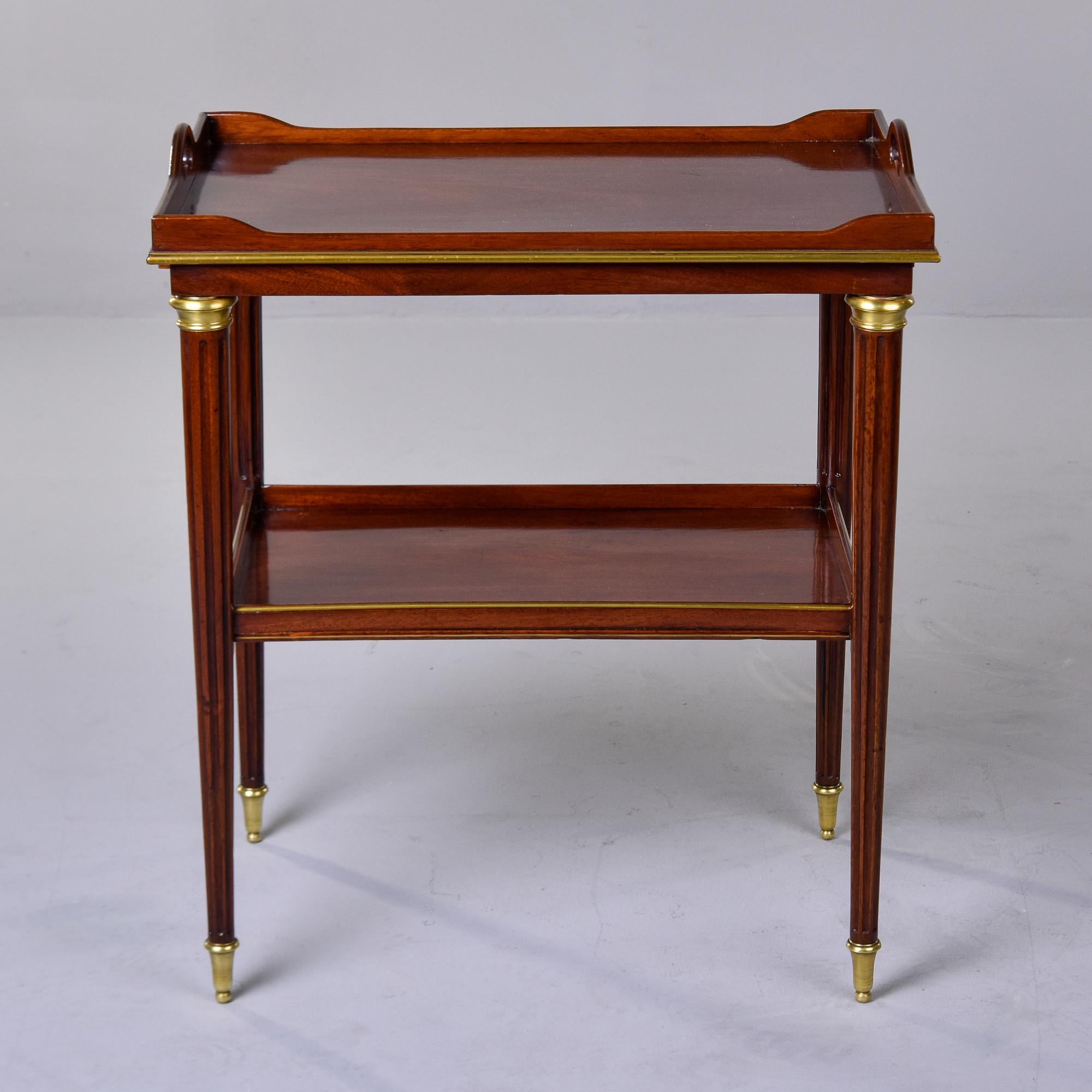 20th Century Louis Philippe Style Tray Top Mahogany Table with Brass Fittings For Sale