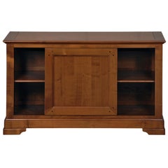 French Louis Philippe Style Handcrafted TV Cabinet in Solid Cherry Wood