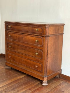 Louis Philippe style Walnut Neoclassical Chest of Drawers