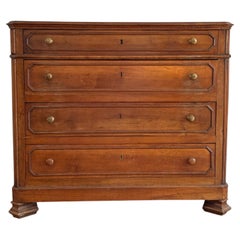 Louis Philippe style Walnut Neoclassical Chest of Drawers