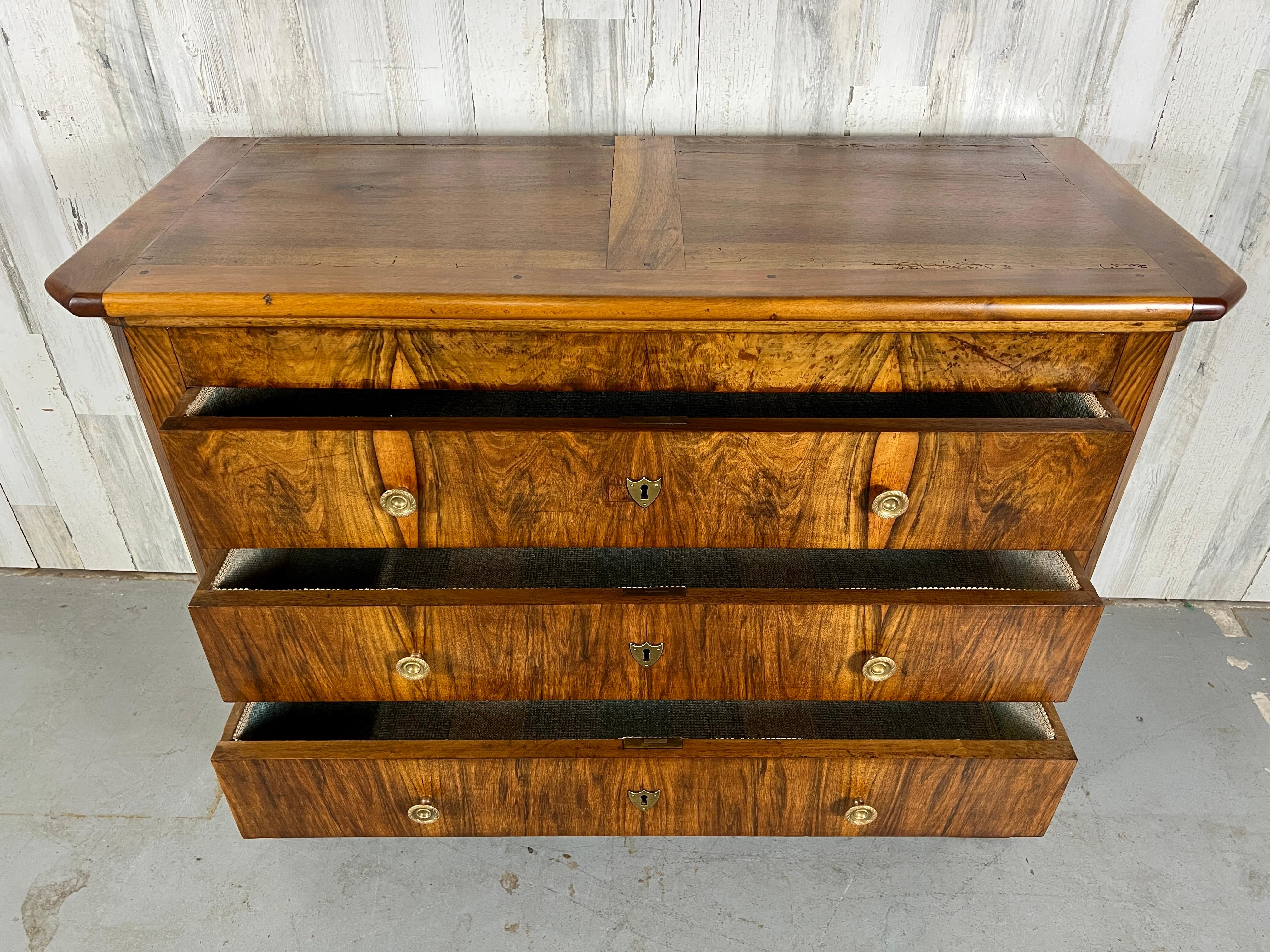 Louis Philippe Three Drawer Commode For Sale 7