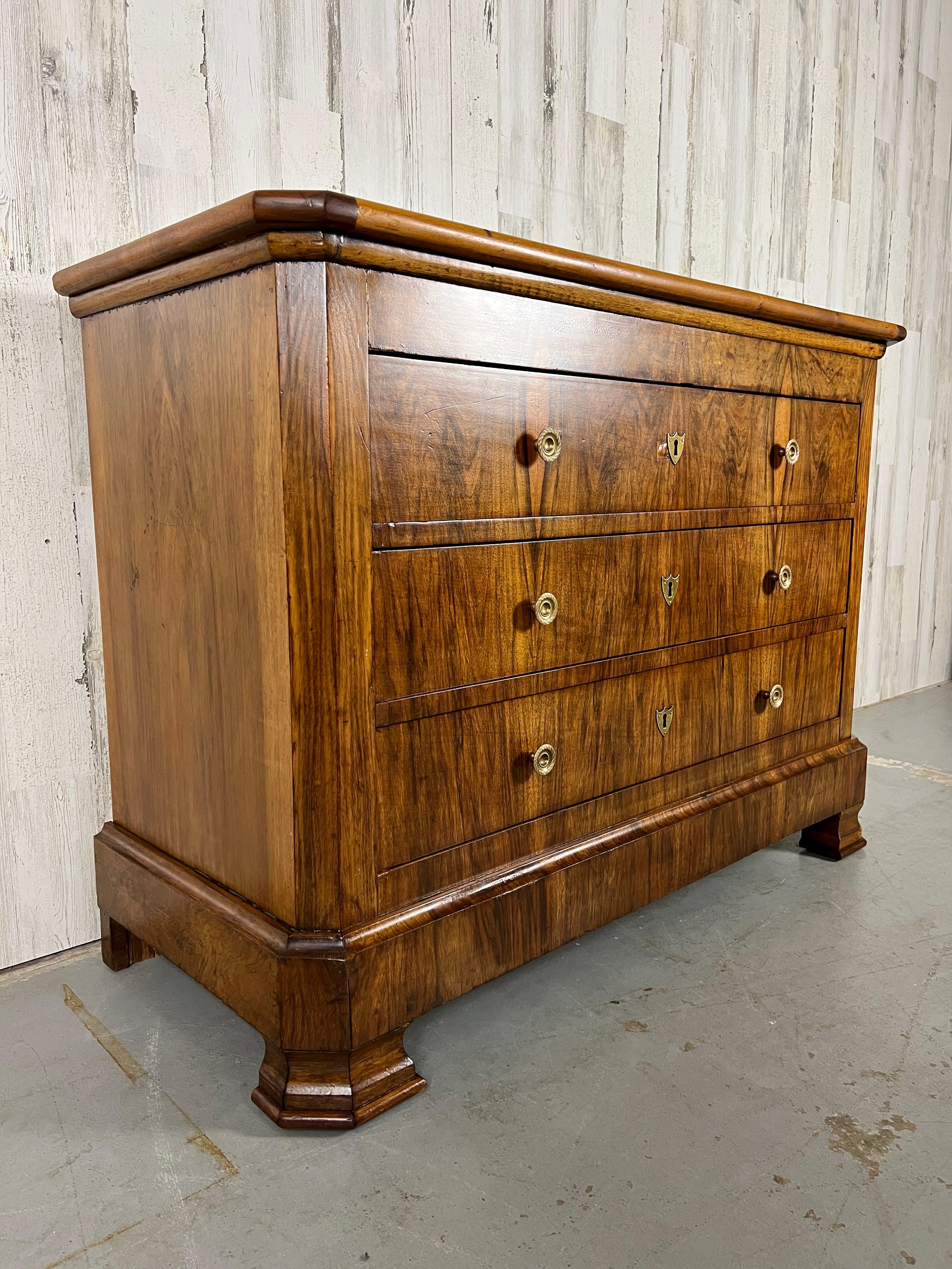 French Louis Philippe Three Drawer Commode For Sale
