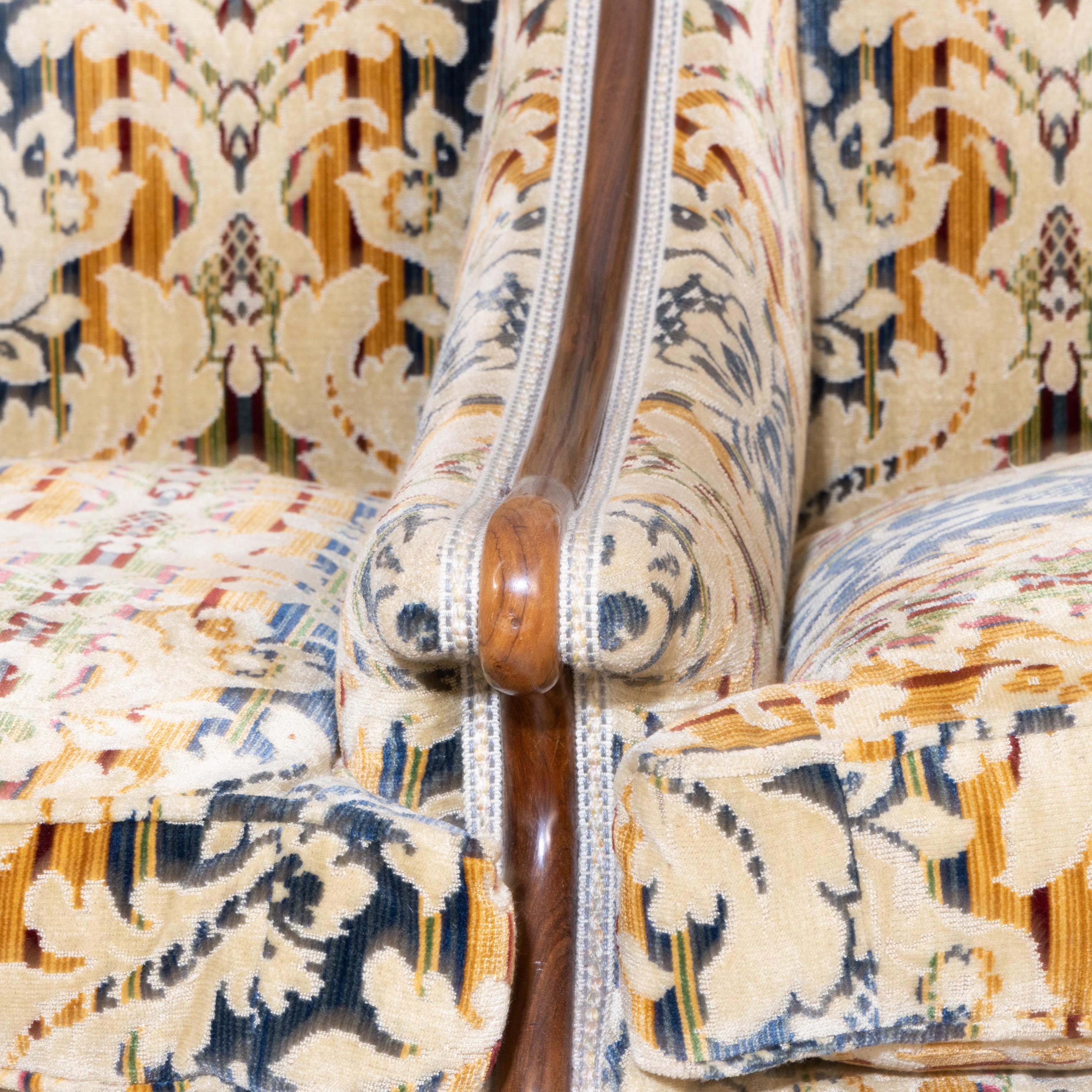 Louis Philippe Three-Seat Sofa, Walnut, Italy, 19th Century 2