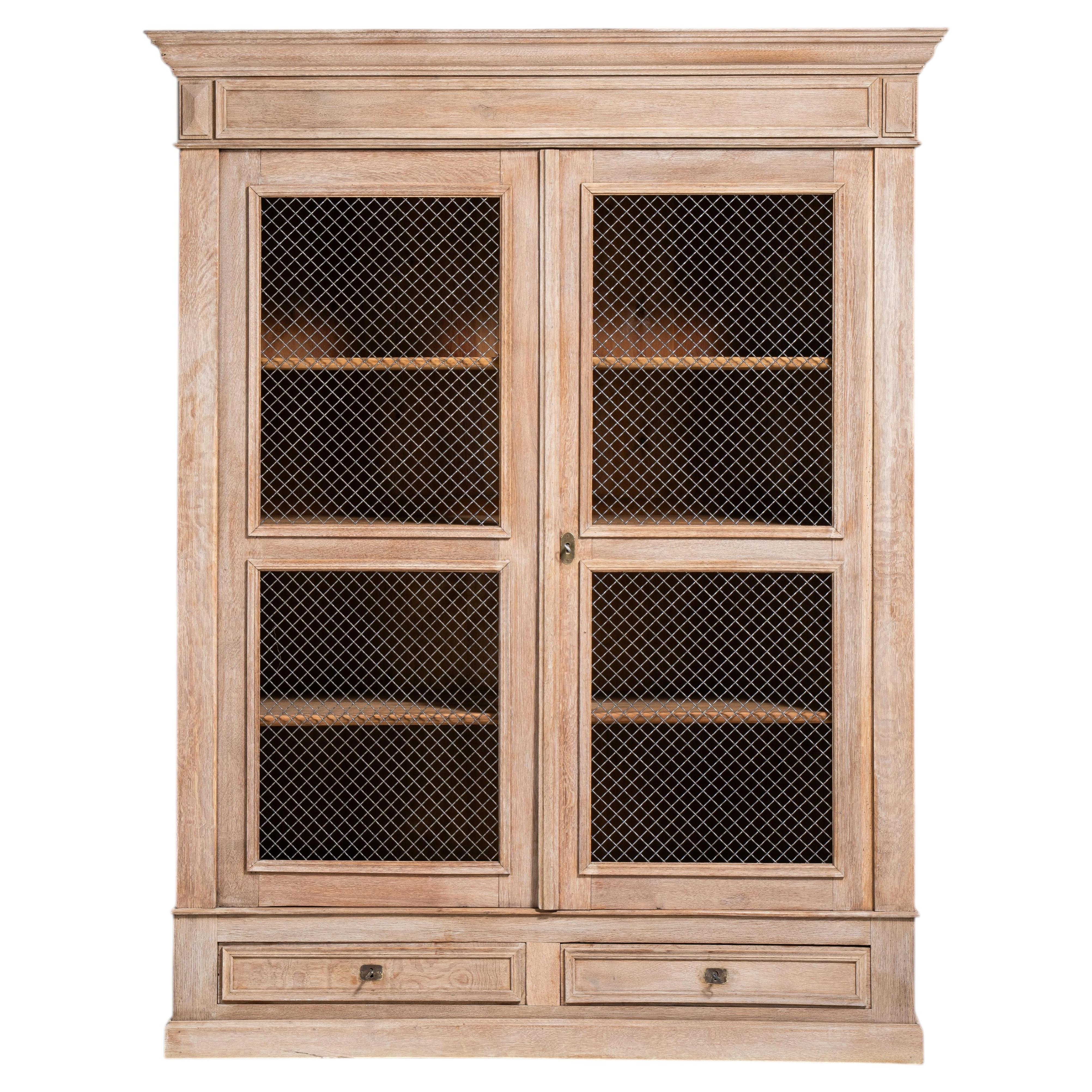 Louis Philippe Vitrine with Mesh Doors