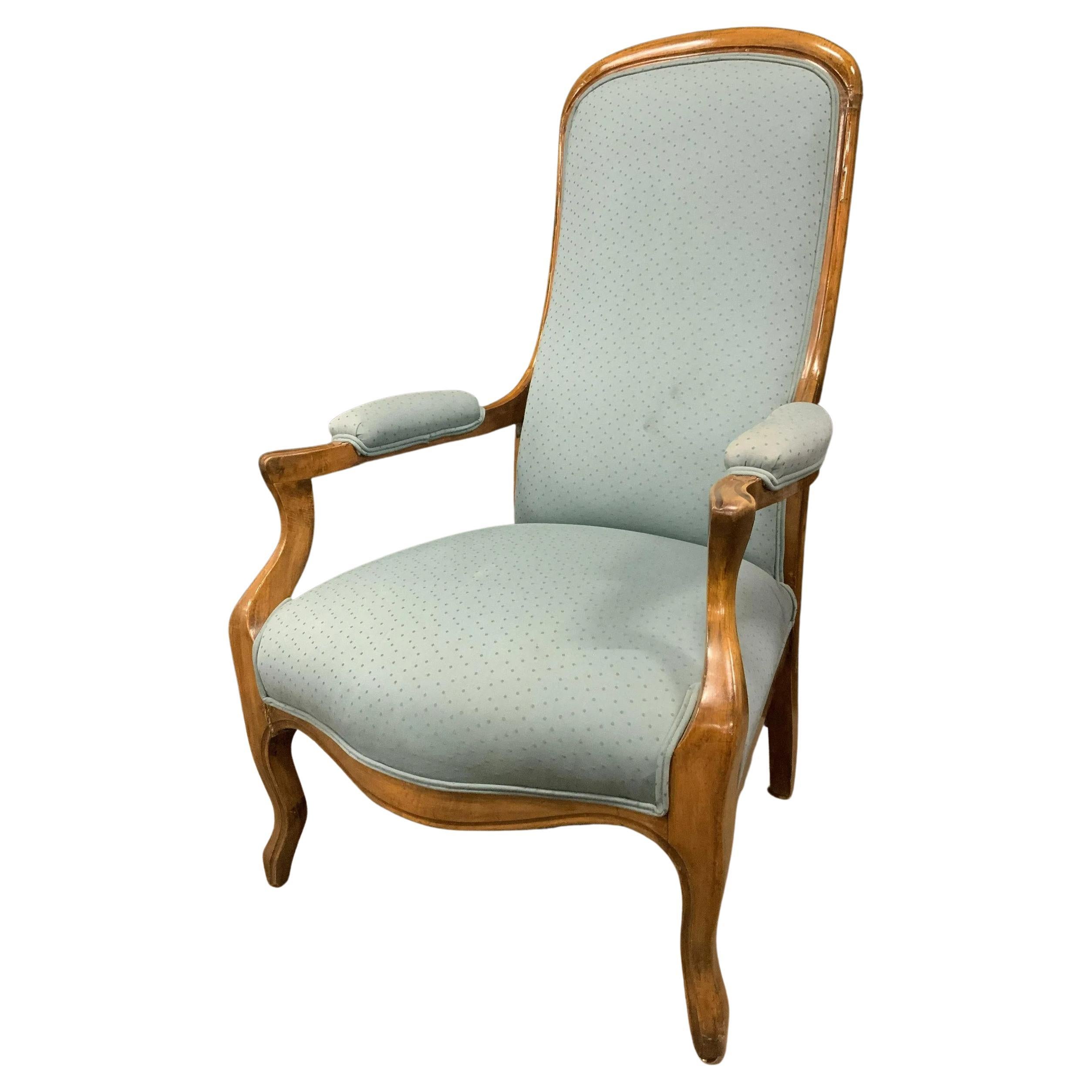Louis Philippe "Voltaire" Reading Chair, French Circa 1870 For Sale