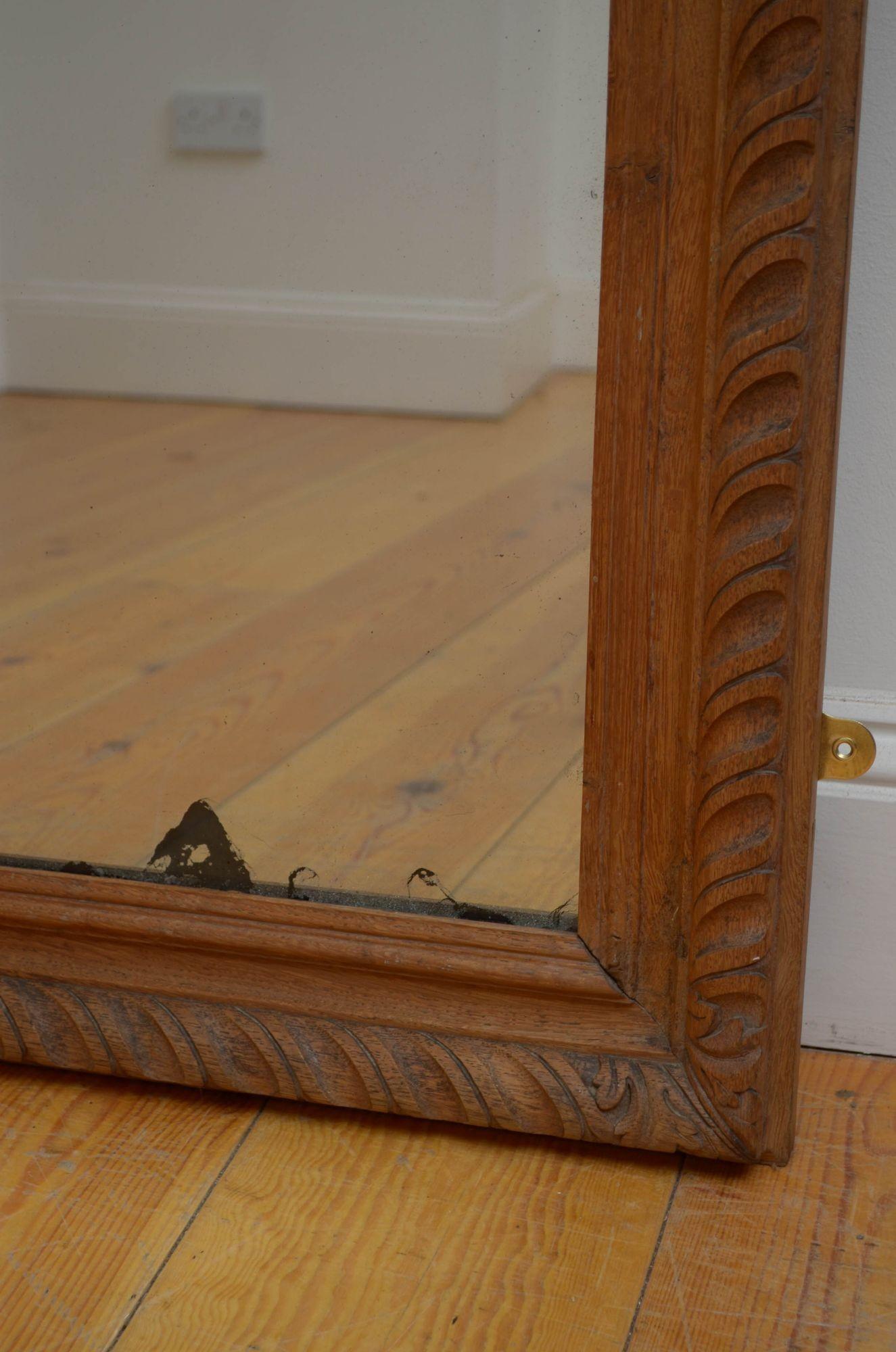 Louis Philippe Wall Mirror Oak Mirror For Sale 6