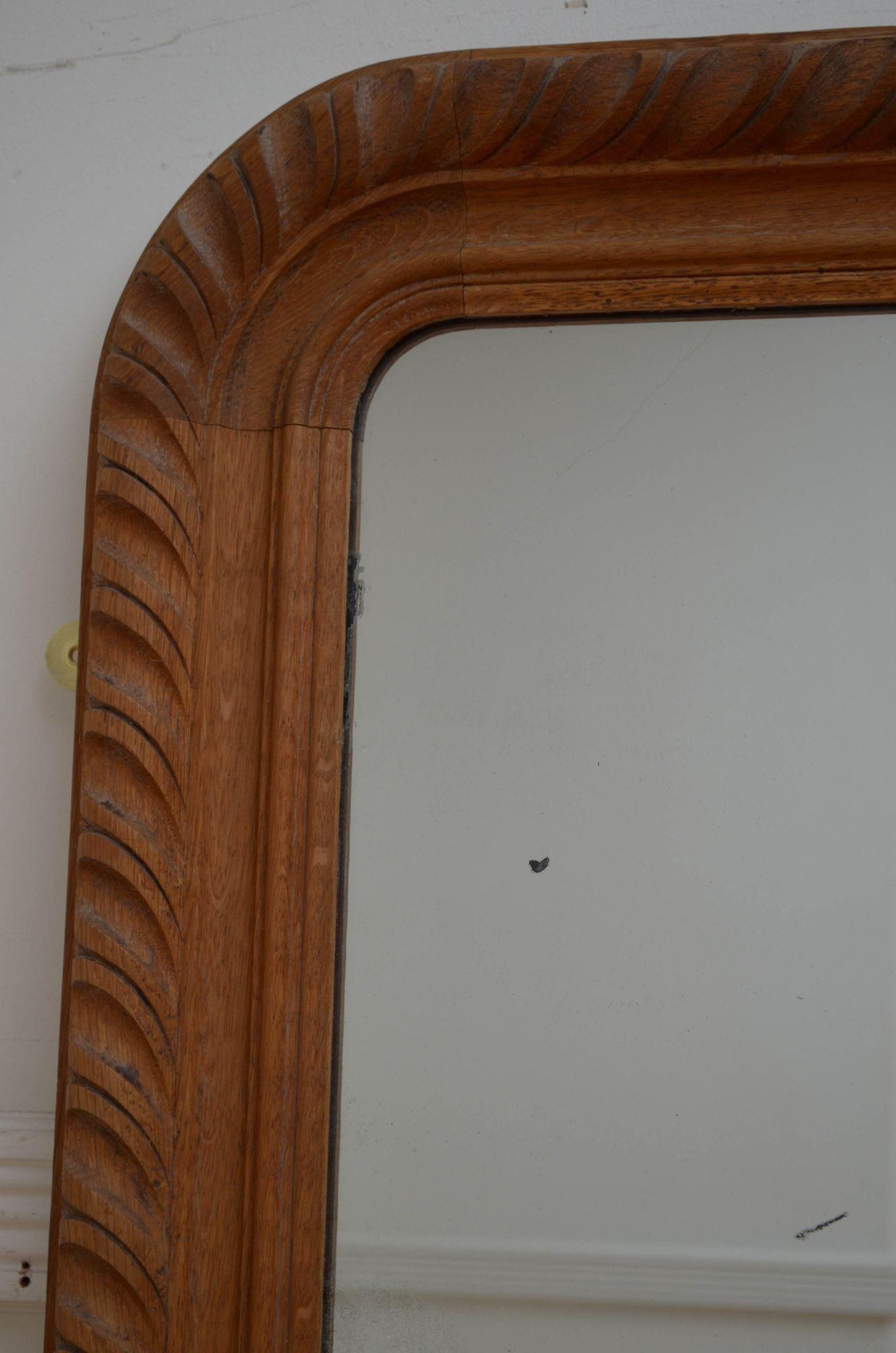 Louis Philippe Wall Mirror Oak Mirror For Sale 1