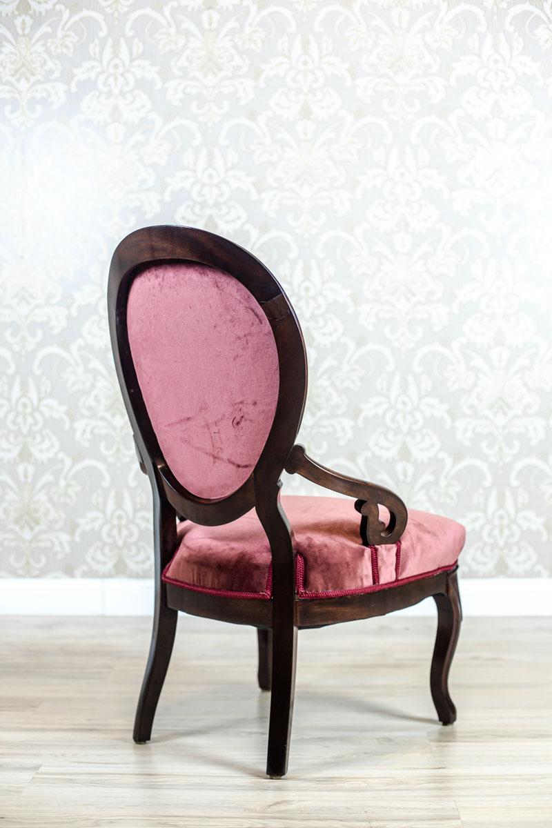 Upholstery Louis Philippe Walnut Armchair, circa 1850 For Sale