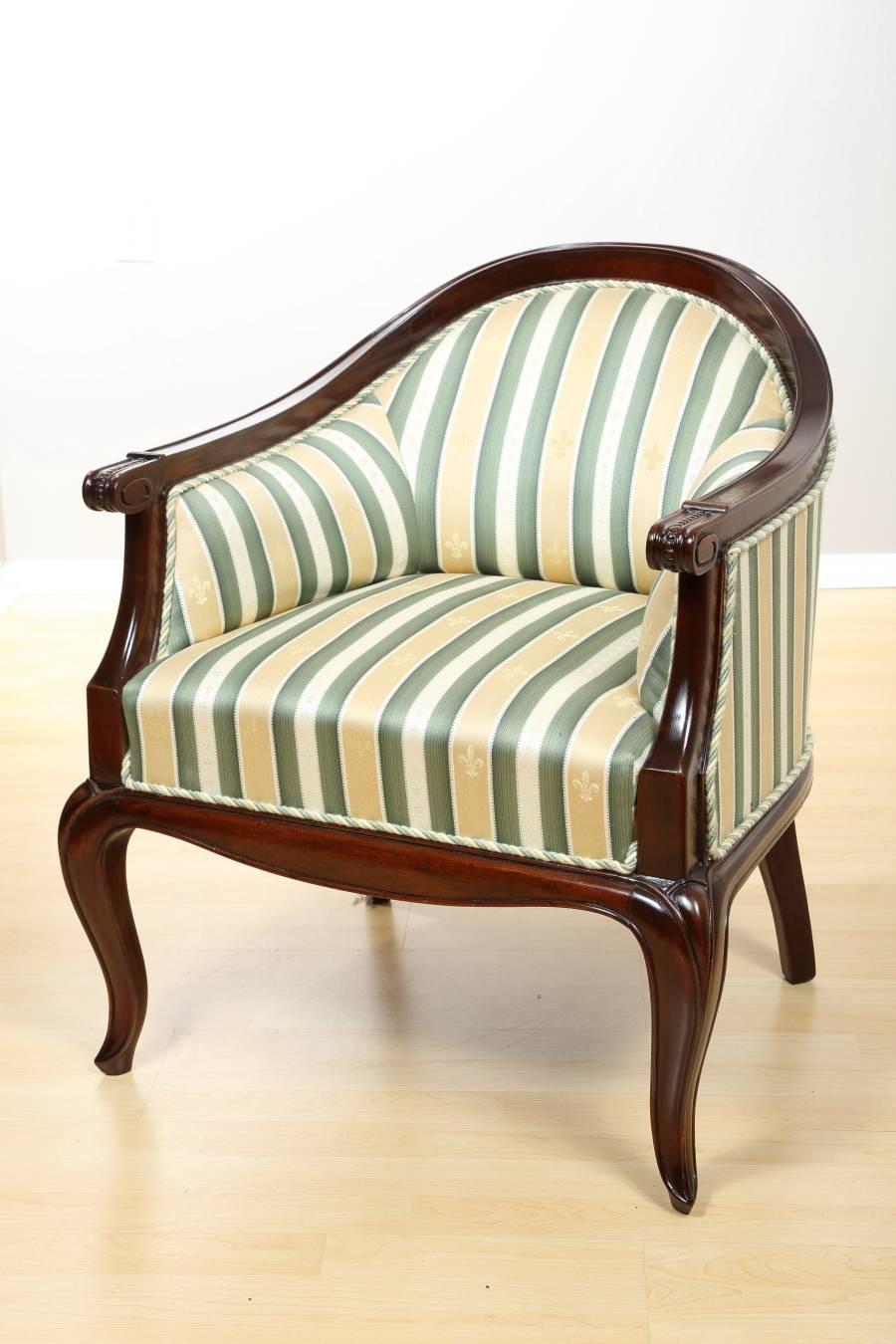 19th Century Louis Philippe Walnut Armchair, circa 1860 For Sale