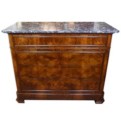 Louis Philippe Walnut Commode with Secretaire