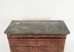 Louis Philippe Walnut Marble Commode