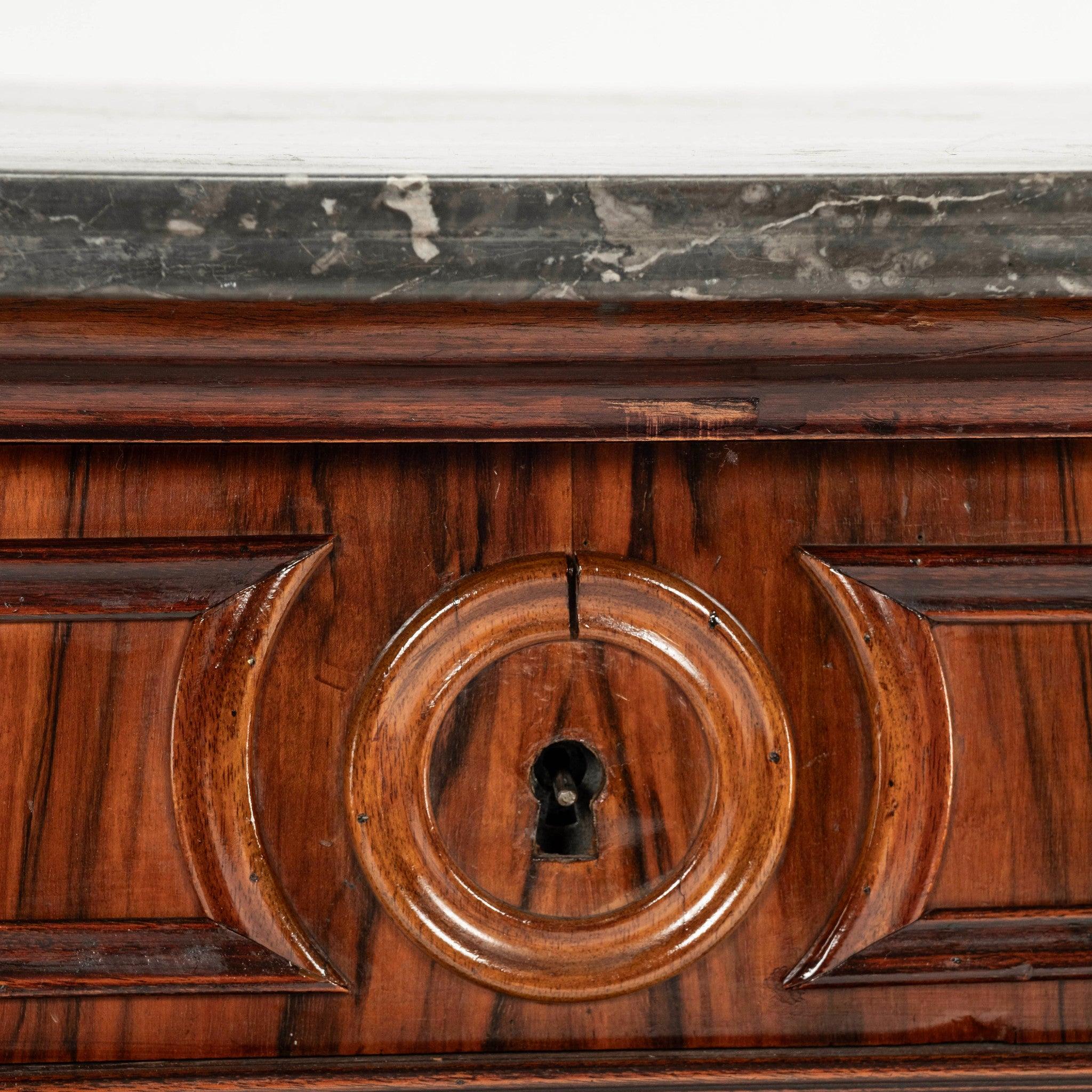 Luigi Filippo Commode in marmo di noce Louis Philippe in vendita