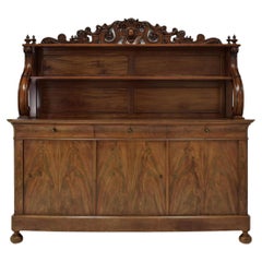 Antique Louis Philippe XL Dresser / Sideboard Buffet in Mahogany, 1870