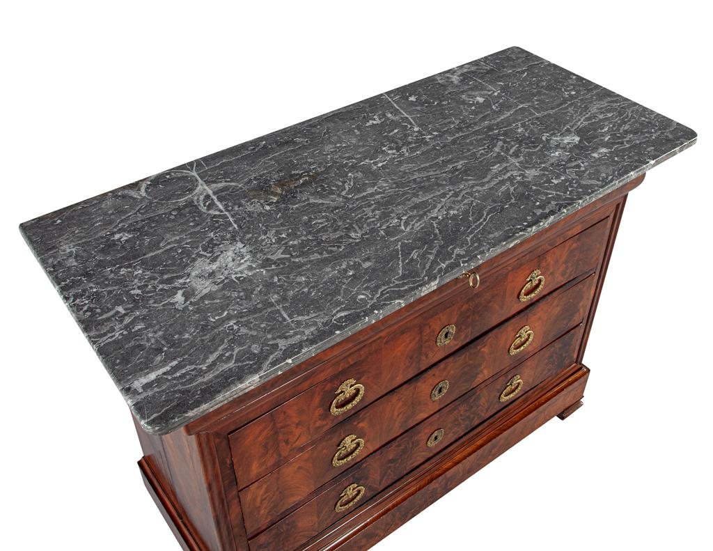 French Louis Phillipe Marble Top Commode For Sale